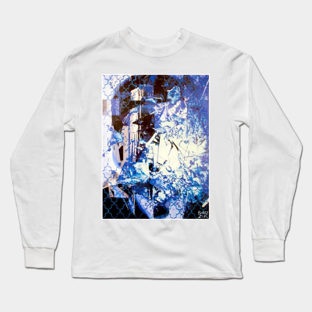 Blue Discussion Long Sleeve T-Shirt by Bobby Zeik Art